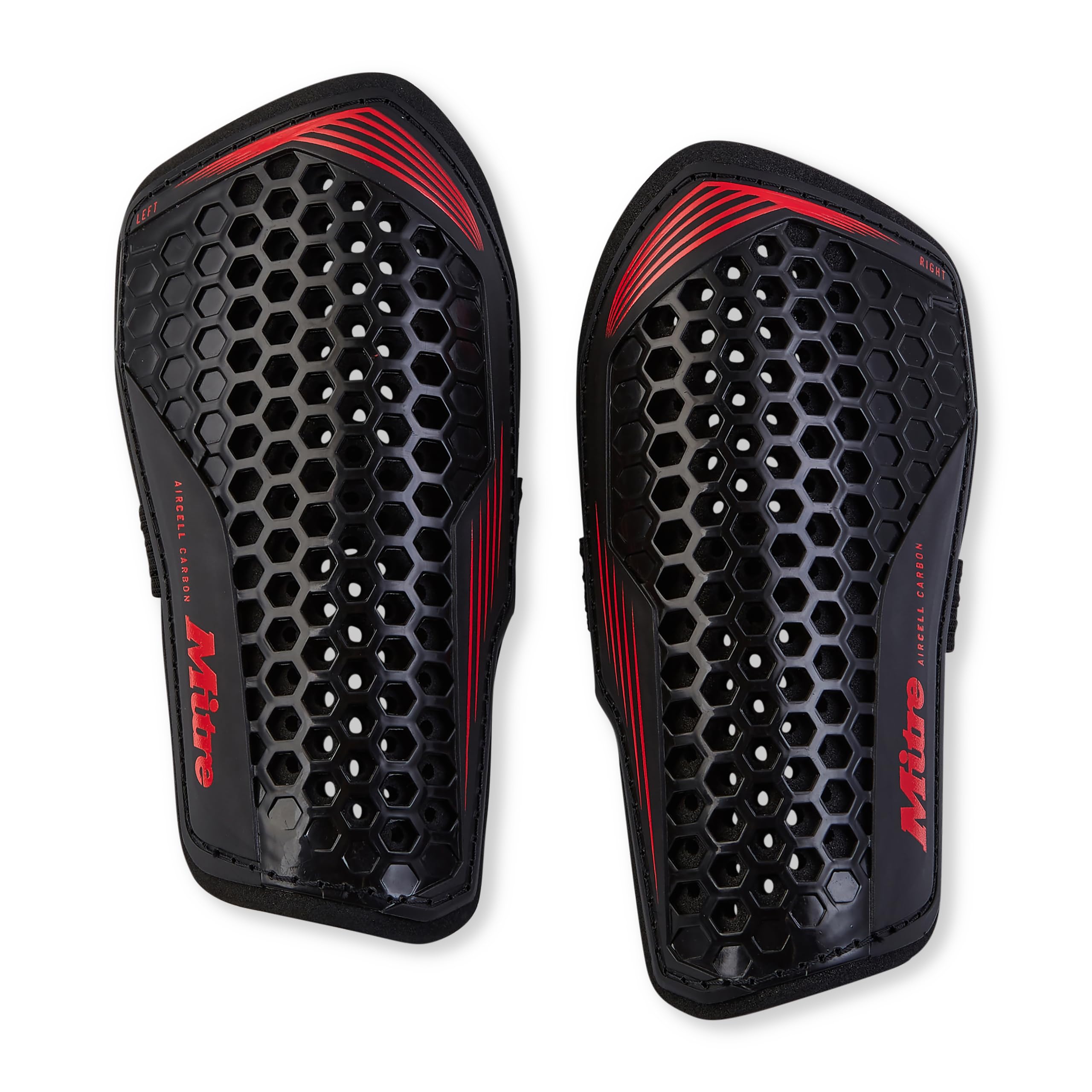 Mitre Aircell Football Shin Pads | Extremely Breathable | Impact Protection | Lightweight Shin Guard Shinguards