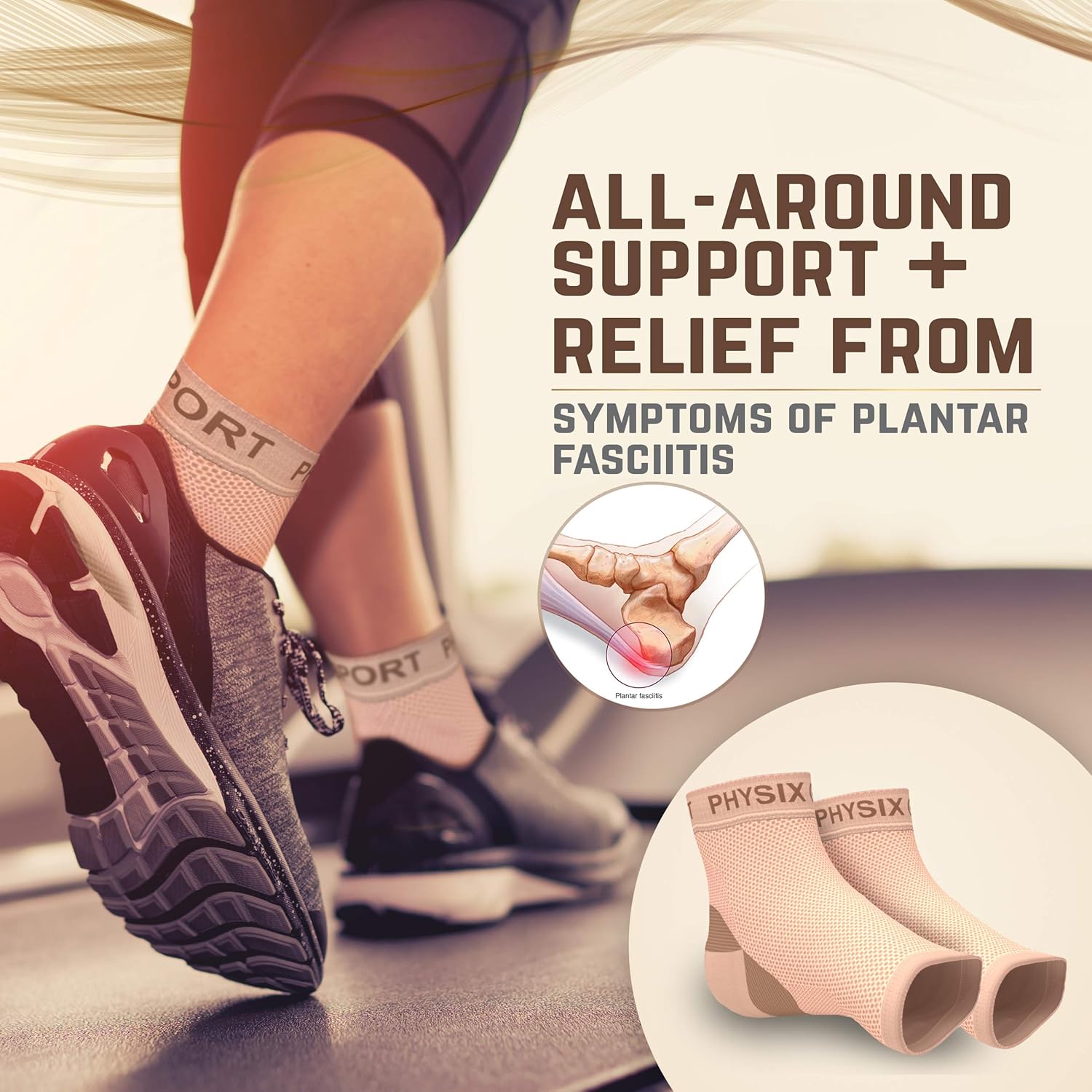 Plantar Fasciitis Socks with Arch Support for Men & Women - Best 24/7 Compression Socks Foot Sleeve for Aching Feet & Heel Pain Relief - Washes Well, Holds Shape & Better Than a Night Splint : Sports & Outdoors