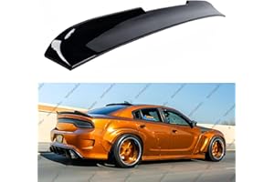 WheelX Rear Window Rooftop Spoiler Compatible with 2015-2023 Dodge Charger All Model, V Style Wing Fits for 15-24 GT Pursuit R/T SRT SRT8 SXT Scat Pack SE Enforcer Daytona (Glossy Black)