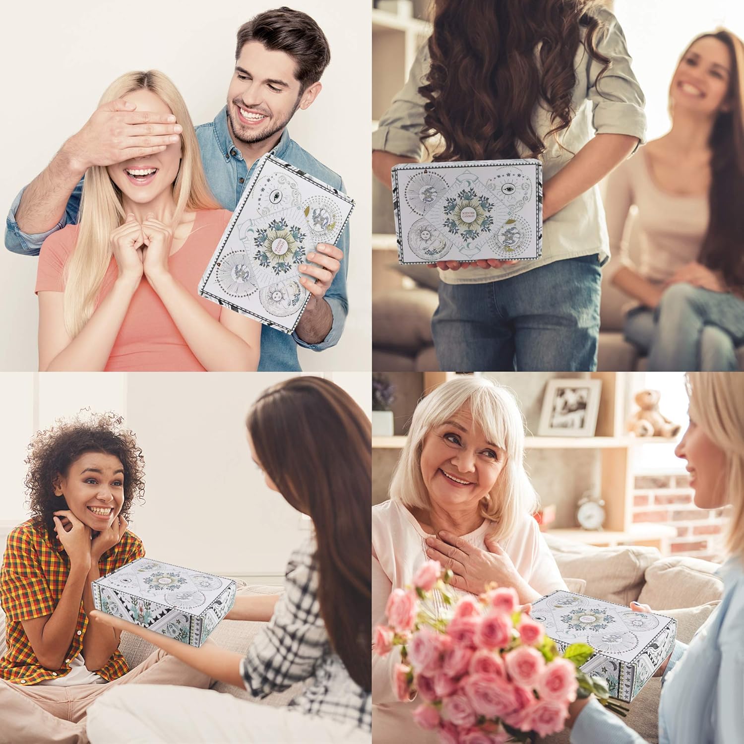 Scented Candles Gift Set for Women Aromatherapy Candle 6 Pack Portable Tin Soy Wax Long Lasting Strong Fragrance Lavender Sage for House, Home Decor, Stress Relief, Bath, Teacher Birthday Gifts: Home Improvement