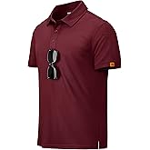 MAGCOMSEN Men's Polo Shirts Short Sleeve Dry Fit Moisture Wicking Golf Polos UPF 50+ Casual Collared T-Shirt