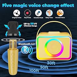 Karaoke Machine,Portable Bluetooth Speaker with 2