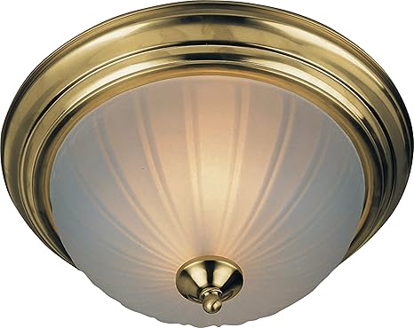Maxim Lighting 85832 3 Light Ee Flush Mount Polished Brass Finish