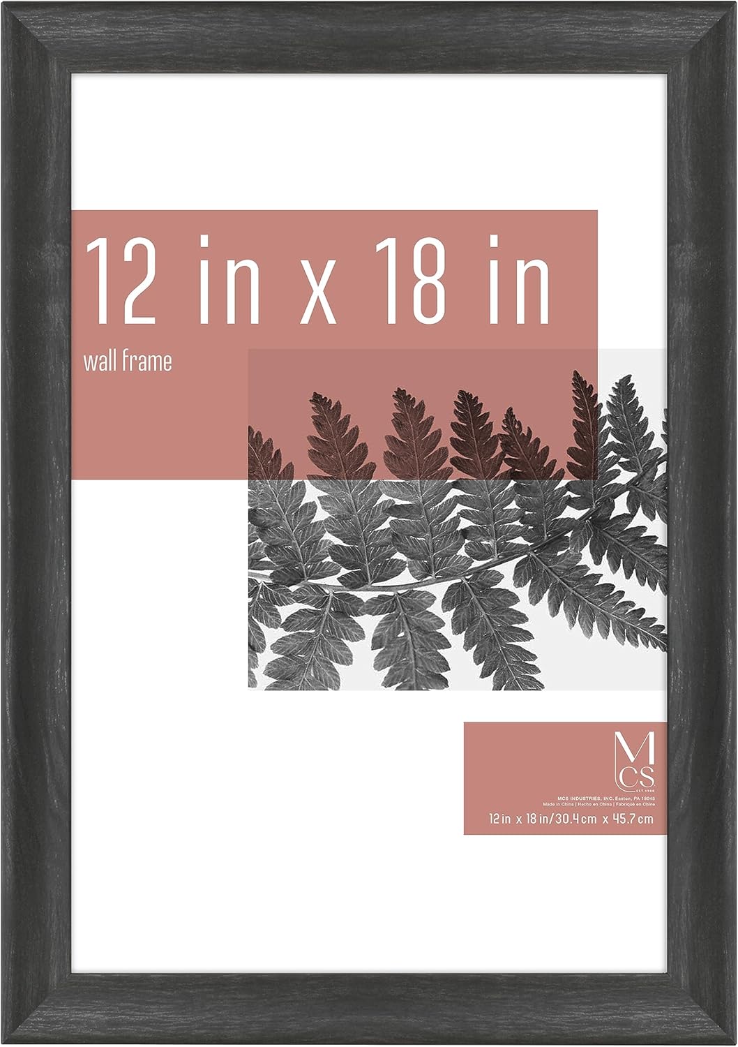 Photo Albums, Frames & Accessories - MCS Classic Studio Gallery Wall Frames, Black Woodgrain, 12 x 18 Inch, Single