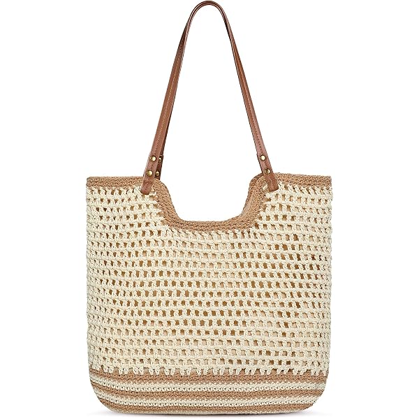 Square Straw Beach Bag Handmade Woven Shoulder Bag Women Raffia Shopper Travel Bag Bohemian Summer Vacation Casual Handbag Totes