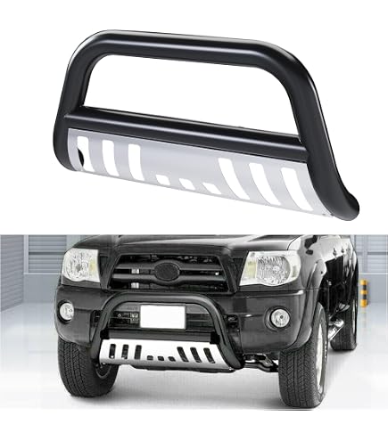 Black Bull Bar Grille Guard For 2004-2015 Nissan Titan & Armada - Steel Push Bumper With Powder Coat