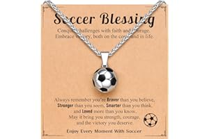 PINKDODO Soccer Basketball Football Necklace for Boys Christmas Valentines Easter Gifts for Son Grandson Nephew