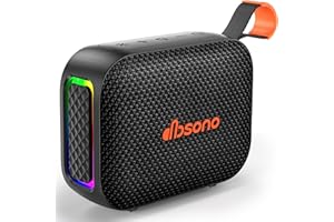 DBSONO Stocking Stuffers for Teens Men Women: Birthday Christmas White Elephant Gifts for Adults, Portable Bluetooth Speaker Waterproof, IPX5 HD Sound Up to 24H Playtime, Cool Tech for Boys Girls-Black