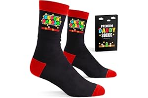 VICRAZY Gifts for Dad and Grandpa - Birthday Ideas, Funny Novelty Socks - Stocking Stuffers for Men