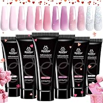 Amazon.com : Beetles Poly Nail Gel 6 Colors Rose Love Poly ...