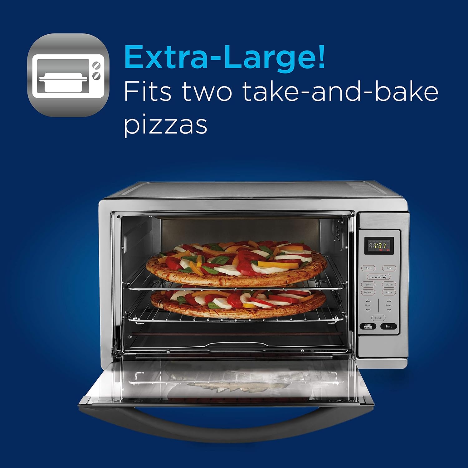 Oster Extra Large Digital Countertop Convection Oven, Stainless Steel (TSSTTVDGXL-SHP): Kitchen & Dining