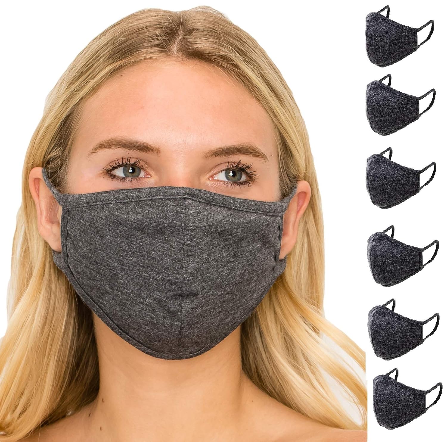 6 Pack USA Made Fabric Cloth Mouth Face Protect Cover Fashion Face_Mask Reusable Washable Breathable Bandana Balaclavas Anti Dust Women Men Unisex Adult