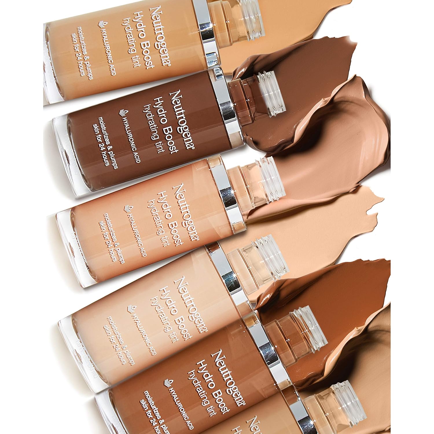 Neutrogena Hydro Boost Hydrating Tint with Hyaluronic Acid, Lightweight Water Gel Formula, Moisturizing, Oil-Free & Non-Comedogenic Liquid Foundation Makeup, 30 Buff Color, 1.0 fl. oz : Beauty