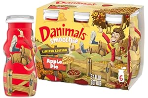 Danimals Smoothie Apple Pie Dairy Drink Multi-Pack, 6 Ct, 3.1 OZ Smoothie Bottles