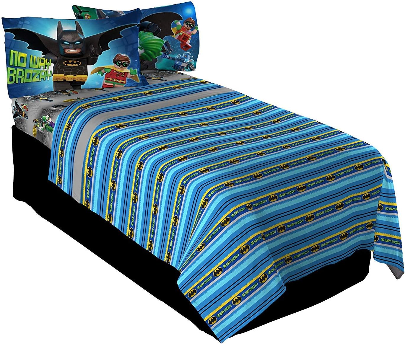 Batman Lego Kids Twin Bedding Sheet Set