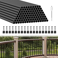 BLIKA 50 Pack 36" Aluminum Deck Balusters with