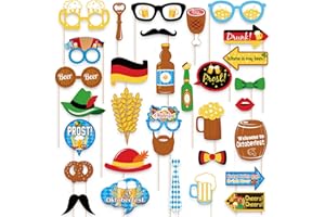 90shine 55Ct Oktoberfest Photo Booth Props German Theme Party Decorations Supplies