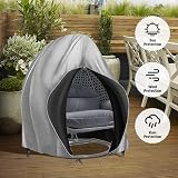 Widesmile Double Egg Chair Cover 420D Waterproof Grey with Drawstring view 6