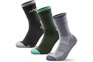 innotree Merino Wool Hiking Socks for Men & Women 3-Pack | Trail Anti-Blister Micro-Crew, Cushioned & Breathable for Outdoor