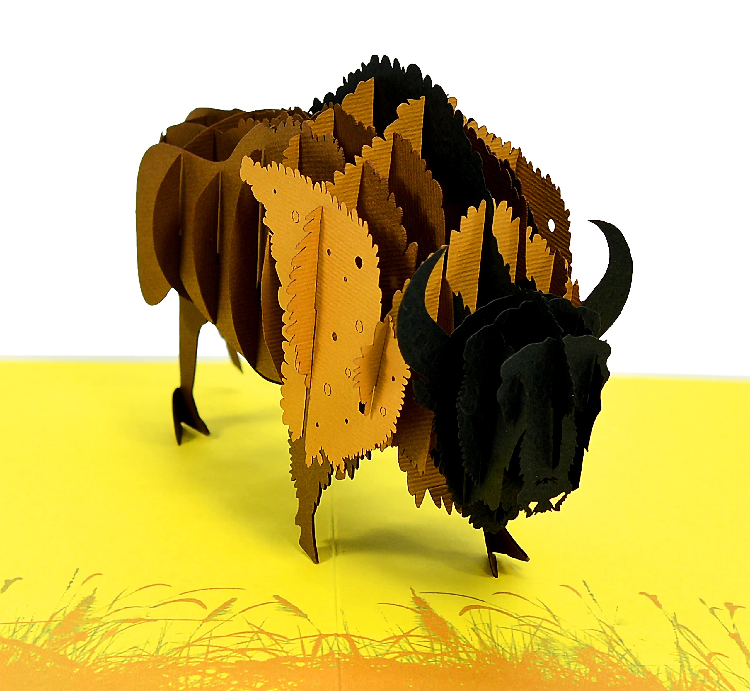 CUTPOPUP Fathers Day Card, Birthday Cards for Men, Husband, Dad, Him, Brother, GrandFather, Pop Up Card, 3D Greeting Cards, Birthday Card Pop Up (Bison) UK