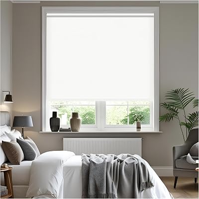 Thermal Insulated Blackout Roller Blinds White 60x165 cm Fittings Included