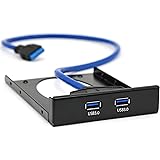 CSL - USB 3.0 (Super Speed) Front Panel for 3.5" drives | up to 5Gbit/s | PC and MAC | Black | USB 1.1 and USB 2.0 downwards compatible