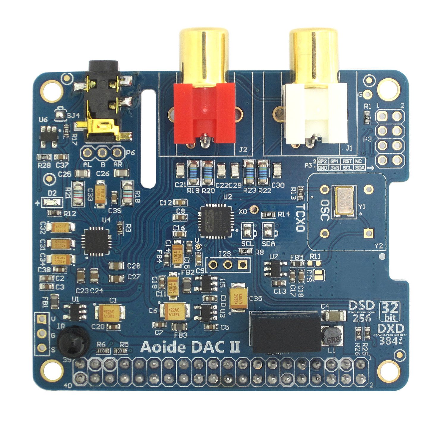 DollaTek DAC II Hifi Sound Card | ES9018K2M | 384 kHz/32-bit | High-Resolutio | DSD format supported | For Raspberry Pi 3 Model B/3B/2B