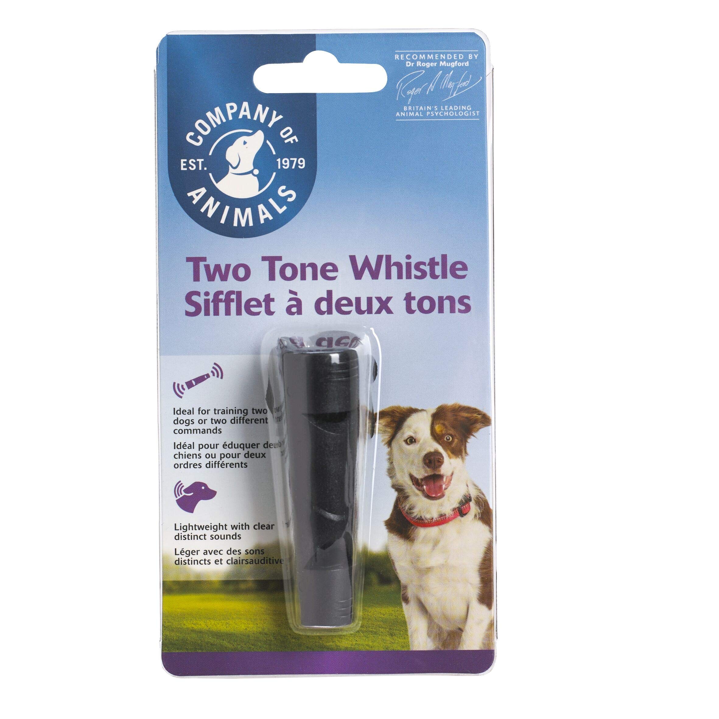 The Company of Animals Two Tone Whistle, Train Two Dogs, Train Different Commands, Tough Material, Lanyard Included, Traditional, Recall Training, Dog and Puppy Training