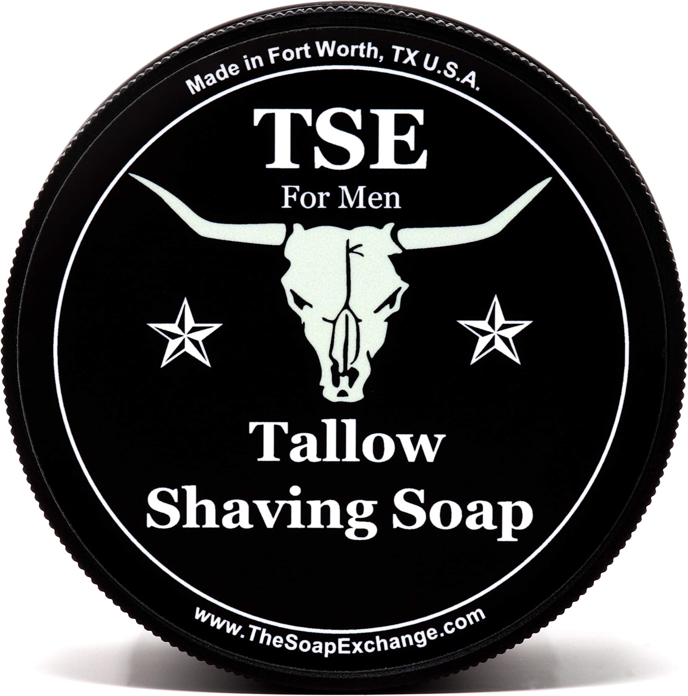 TSE for Men Cherry Bomb Shaving Soap with Tallow and Shea Butter. Natural Ingredients for Rich Lather and a Smooth Comfortable Shave. Artisan 4.5 oz Semi-Soft Italian Style. Made in the USA.