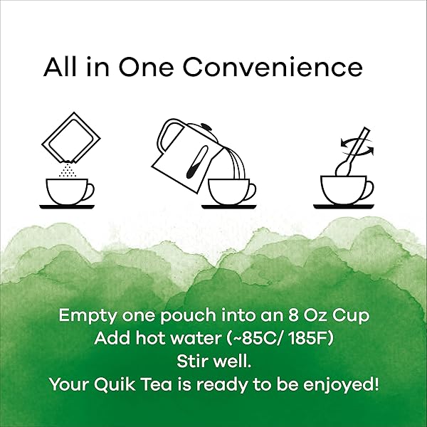 QUIKTEA UNSWEETENED CARDAMOM CHAI TEA LATTE – 10 COUNT SINGLE BOX – ALL NATURAL PRESERVATIVE FREE AUTHENTIC CHAI