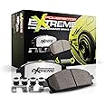 Power Stop Z26-1853 Front Z26 Street Warrior Carbon Fiber-Ceramic Brake Pads with Hardware For Ford Mustang 2016-2020 [Model Specific]