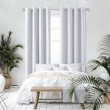 Deconovo Curtains Thermal Insulated Blackout Ring Top 52x63 Silver Grey 1 Pair view 5