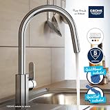 GROHE Get Kitchen Sink Pull-Out Mixer Tap 360° Swivel 381mm Chrome view 3