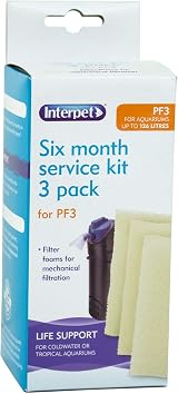 Interpet Plain Foam Filters PF3 Power Filter Replacement 3 Pack