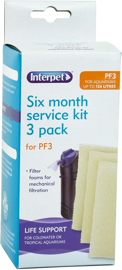 Interpet Plain Foam Filters PF3 Power Filter Replacement 3 Pack