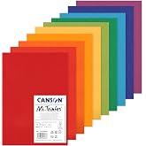 CANSON Mi-Teintes 160gsm A4 Paper Double Sided 10 Bright Colour Sheets | Drawing, Pastel Paper, Double Sided: Honeycomb &amp; Fine Grain, For Professional Artists &amp; Illustrators