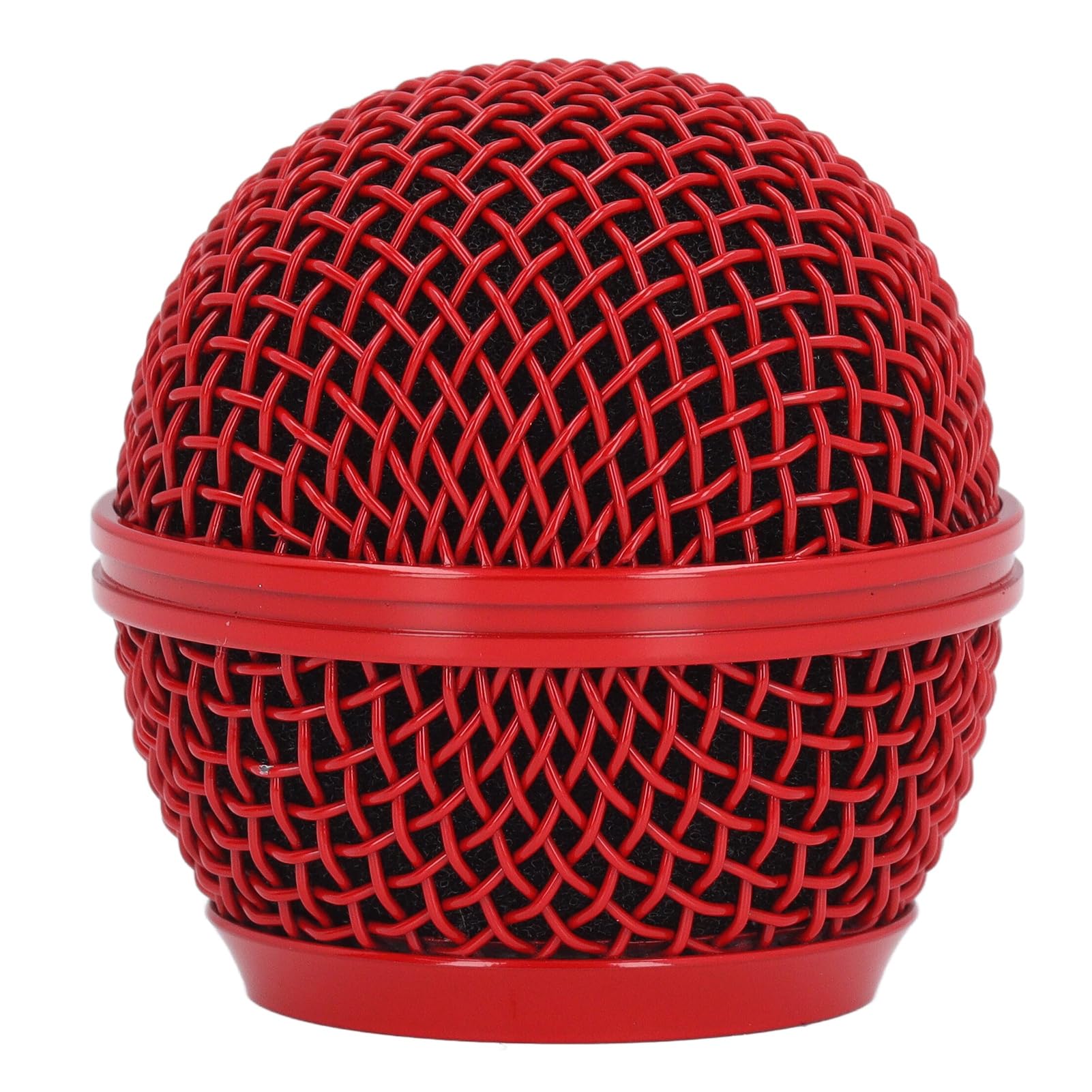 Diyeeni Microphone Head Replace, Mic Grille for SM58S, SM58LC, BETA58, BETA58A, SA M30, SV100, UT2, PGX24 SLX4, Steel Mesh Replacement Heads with Inner Foam (Red)