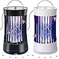Lulu Home 2 Packs Indoor Bug Zapper with Fan, 1500V High Voltage Lighted Mosquito Lamp Trap, USB Cable Plug-in Electric Insect Killer Catching Moth Mosquitoes Gnat Fruit Flies (NO Battery)