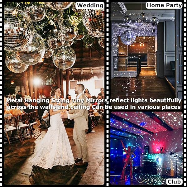 YOUDEPOT 16-INCH LARGE DISCO BALL – BIG HANGING MIRROR BALL DISCO BALL DECOR FOR DISCO PARTY DECORATIONS, WEDDINGS, EVENTS, DISCO CHRISTMAS DECOR, AND HOME CELEBRATION