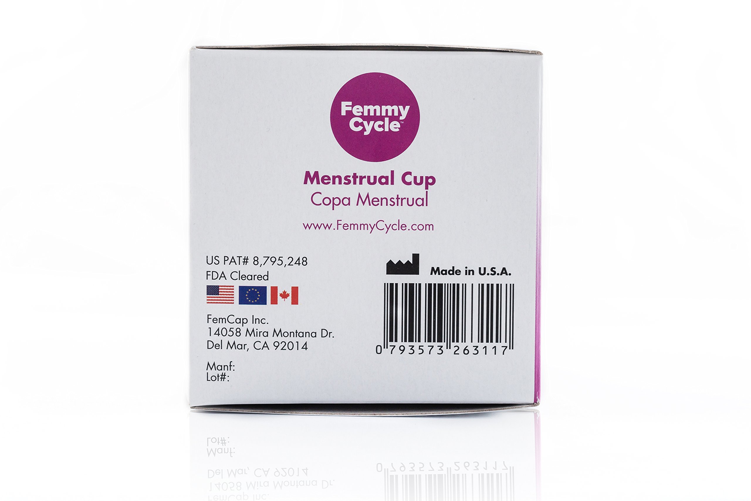 FemmyCycle CustomFit Menstrual Cup Softest Leak and SpillProof for Up to 12 Hours Made in The