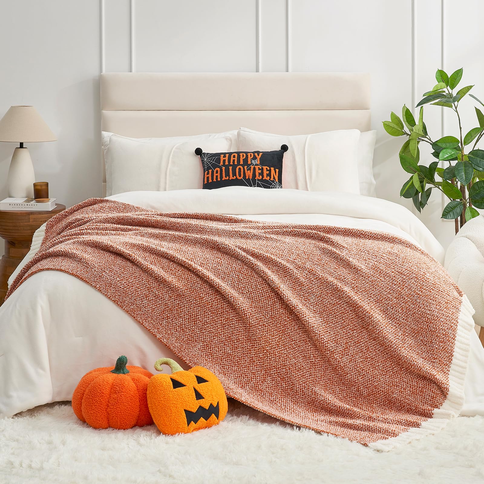 Snuggle Sac Orange Fall Blanket Twin