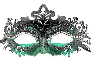 Geek-M Women/Men Masquerade Metal Masks Venetian Halloween Costume Mask Mardi Gras Mask