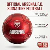 Hy-Pro Arsenal F.C. Classic Signature Football Size 5 Metallic Red view 5