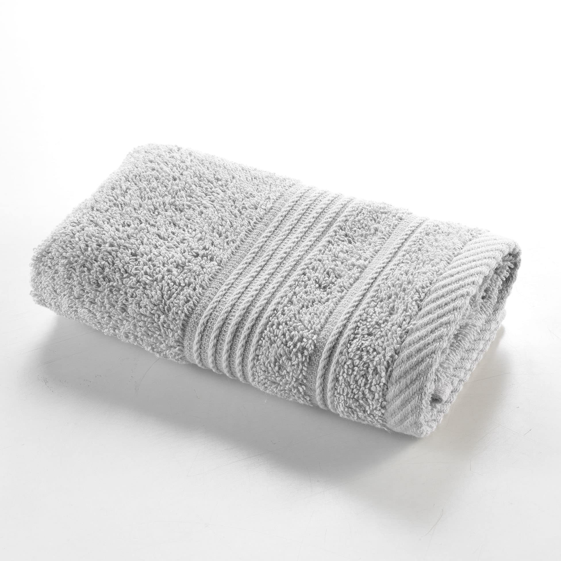 Douceur d'Intérieur, Guest Towel (30 x 50 cm) Tendresse Pearl Grey, Plain Sponge