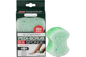 Spongeables Pedi Scrub Foot Exfoliating 20+ Wash Sponge