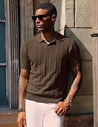 PJ PAUL JONES Mens Knit Polo Shirts Short Sleeve