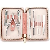 MR.GREEN 7in1 Manicure Sets Personal Care Tools Stainless Steel Professional Nail Clippers Pedicure Set Travel Case Kits (Mr-6032)