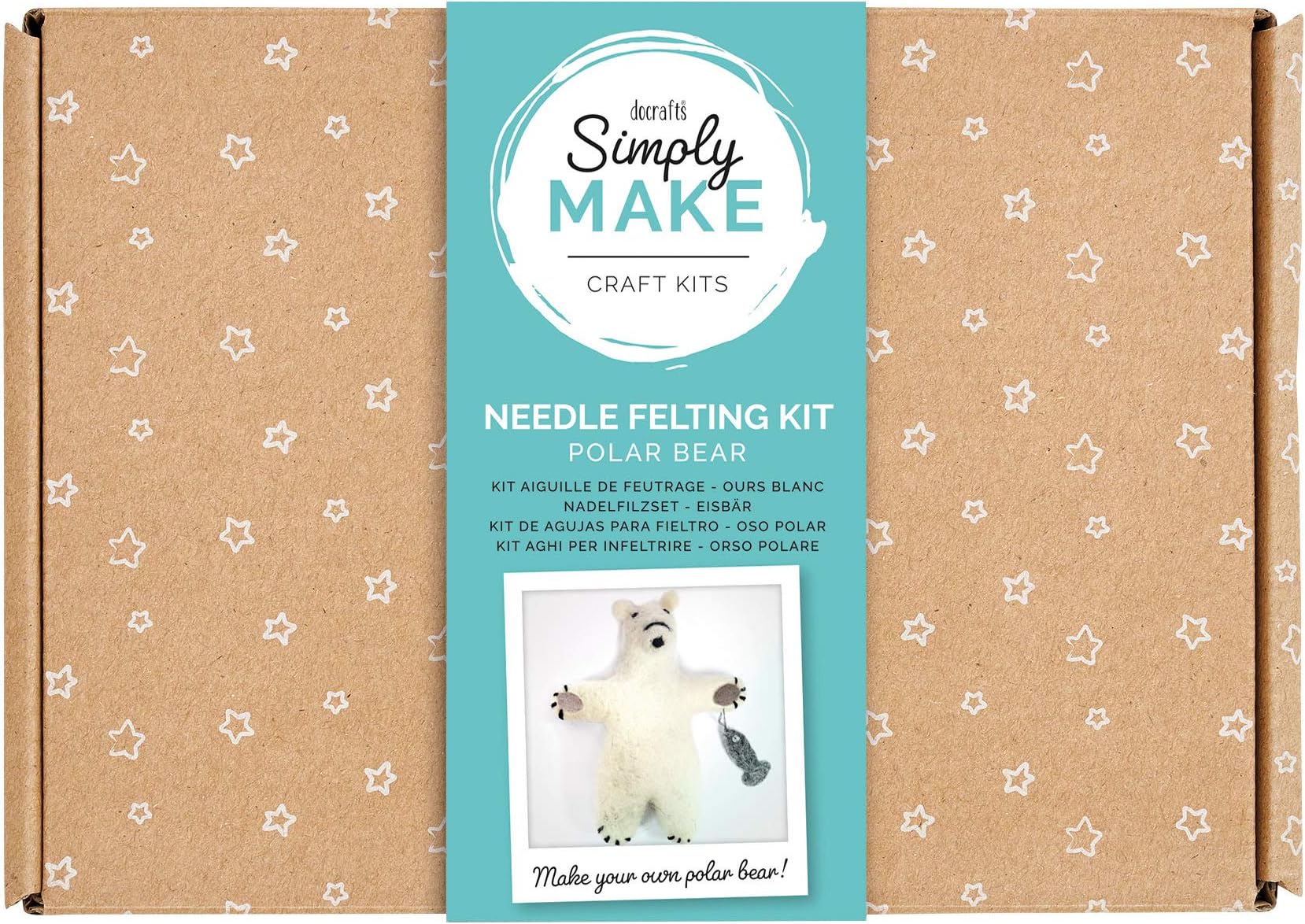 Simply Make, DSM 106014, Needle Felting Kit, Create Your Own Felted Polar Bear by docrafts