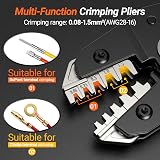 Preciva Crimping Pliers for Dupont Circlip 0.08-1.5mm² AWG28-16 Ratchet view 2