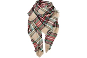 Ymomode Women's Fall Winter Scarf Scarves for Women Gifts Plaid Blanket Scarf Soft Chunky Large Blanket